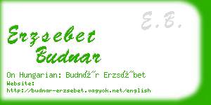 erzsebet budnar business card